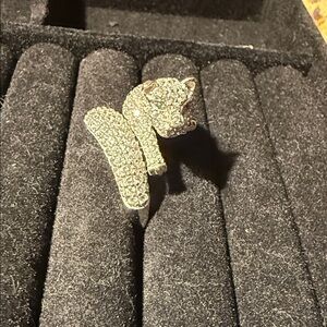 Dazzling Sterling Silver Panther CZ Ring